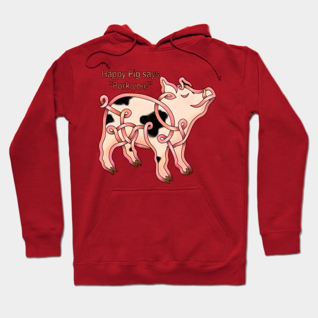 Happy Pig Hoodie by KnotYourWorld4